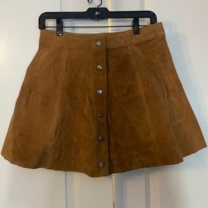 Vintage real suede skirt